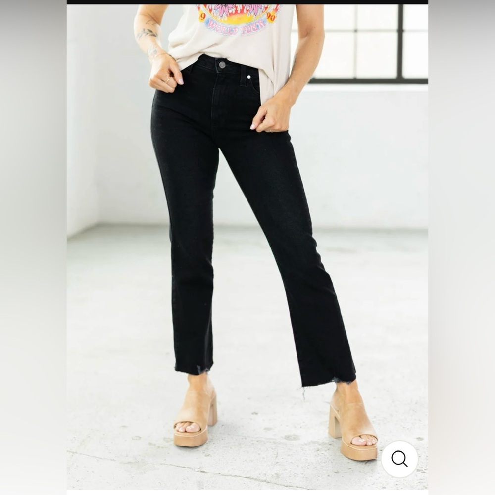 Just Black Denim Washed BlackVintage Crop Flare